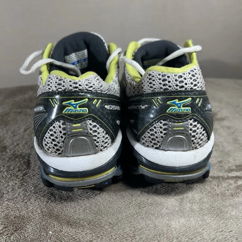 Mizuno Wave Creation 11 Women's Running Shoes Silver Neon Yellow Size 8.5